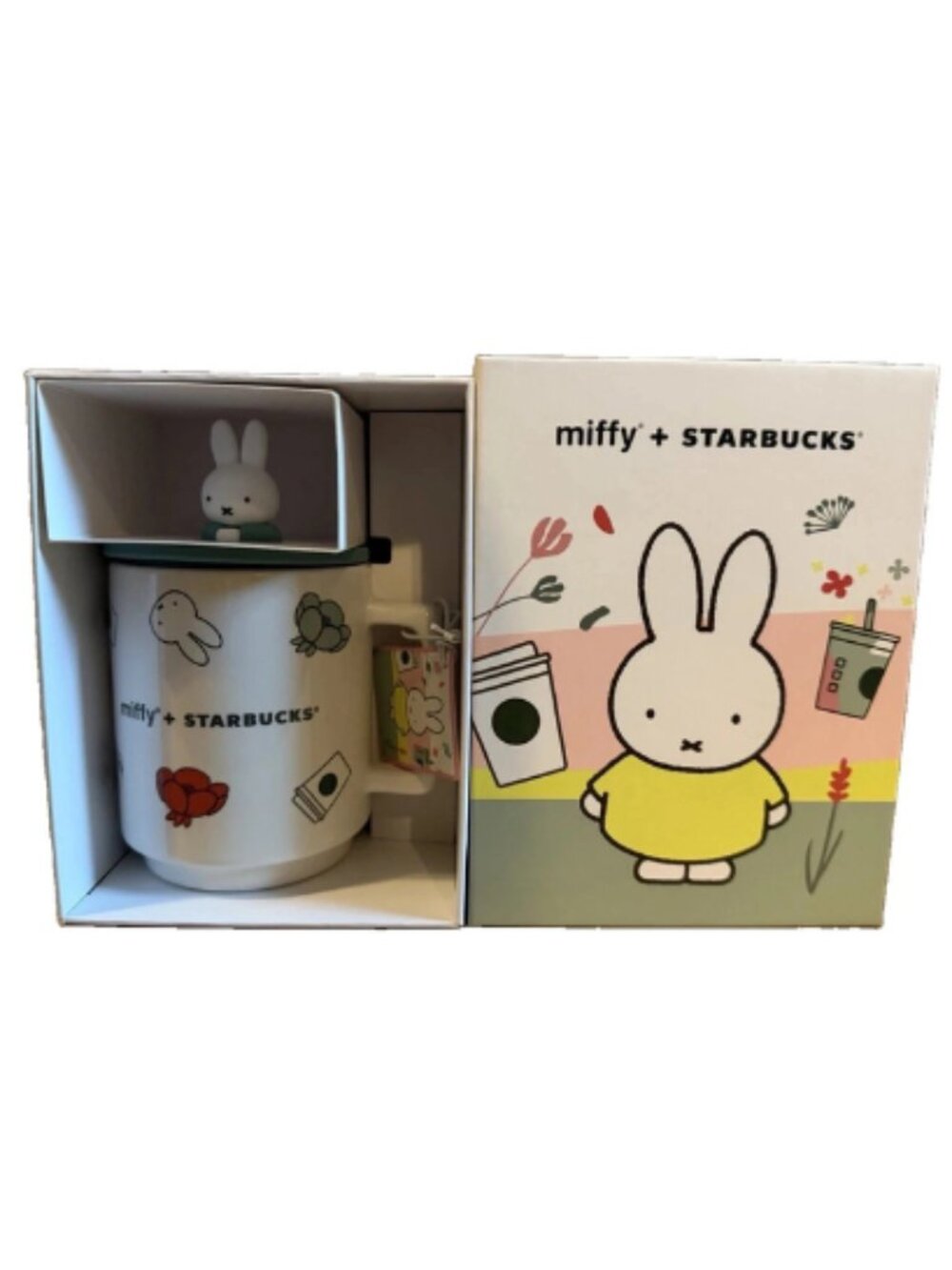 2026 STARBUCKS x Miffy Ceramic Mug w/ Bunny Lid Topper - Limited Edition